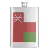 Oman-Flagge Flachmann (Vorderseite)
