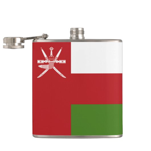 Oman-Flagge Flachmann (Geöffnet)