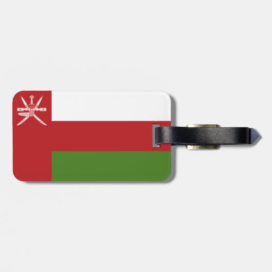 Oman-Flagge Gepäckanhänger (Rückseite horizontal)