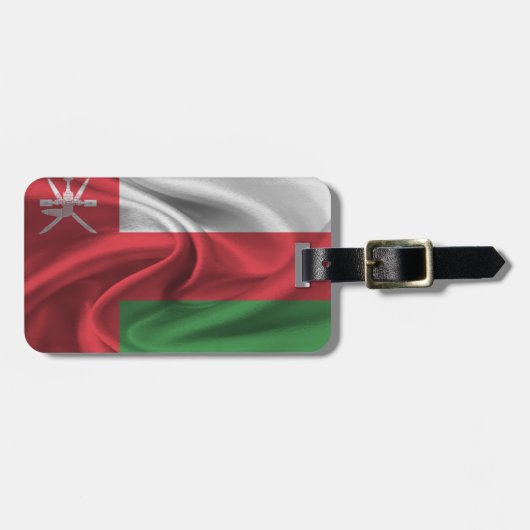 Oman-Flagge Gepäckanhänger (Vorderseite horizontal)