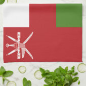 Oman-Flagge Geschirrtuch (Gefaltet)
