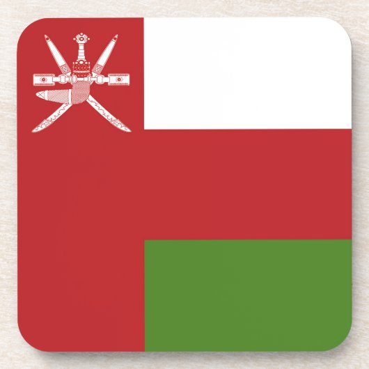 Oman-Flagge Getränkeuntersetzer (Vorderseite)