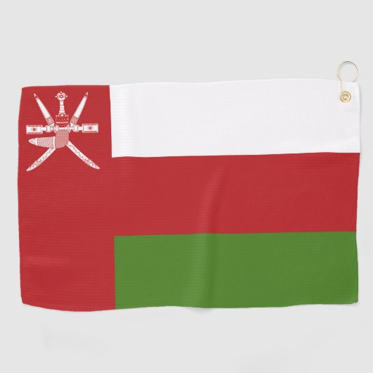 Oman-Flagge Golfhandtuch (Horizontal)