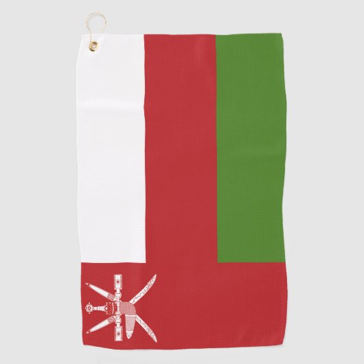 Oman-Flagge Golfhandtuch (Vorderseite)