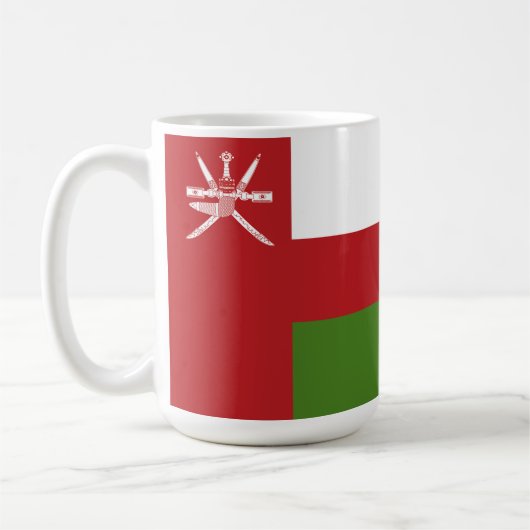 Oman-Flagge Kaffeetasse (Links)