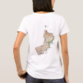 Oman-Flagge + Karten-T - Shirt (Rückseite)