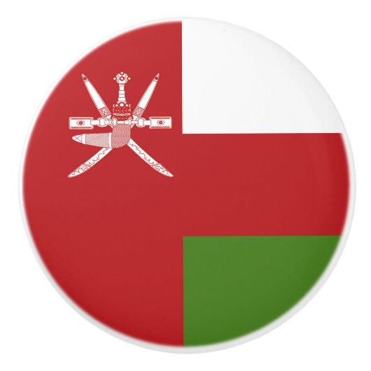 Oman-Flagge Keramikknauf (Vorderseite)