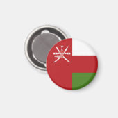Oman-Flagge Magnet (Vorderseite/Rückseite)