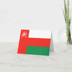 Oman-Flagge Notizkarte Karte