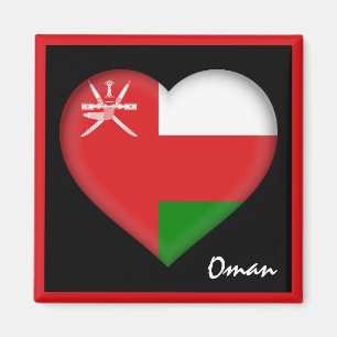 Oman flagge & Omani Herzreisen, Urlaub /Sport Magnet