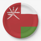 Oman-Flagge Pappteller (Vorderseite)