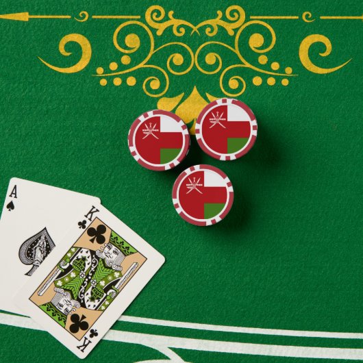 Oman-Flagge Pokerchips (Pokertisch (Stapel))