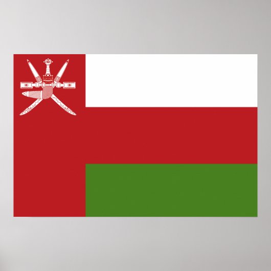 Oman-Flagge Poster (Vorne)