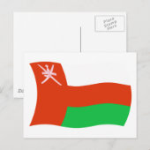 Oman-Flagge Postkarte (Vorne/Hinten)
