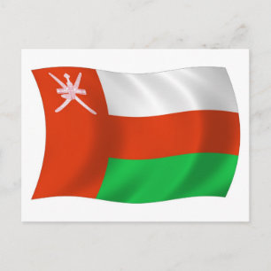 Oman-Flagge Postkarte