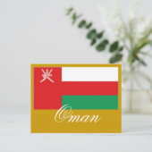 Oman-Flagge Postkarte (Stehend Vorderseite)