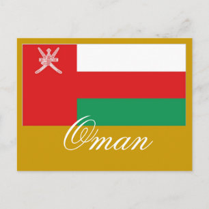 Oman-Flagge Postkarte