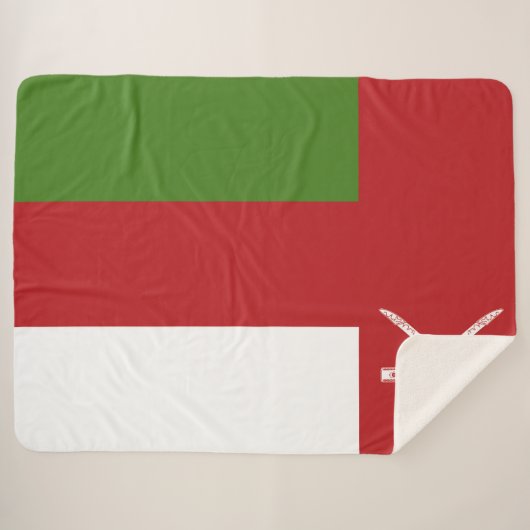 Oman-Flagge Sherpadecke (Vorderseite (Horizontal))