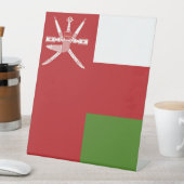 Oman-Flagge Sockelschild (In Situ)