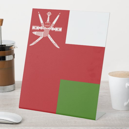 Oman-Flagge Sockelschild (In Situ)