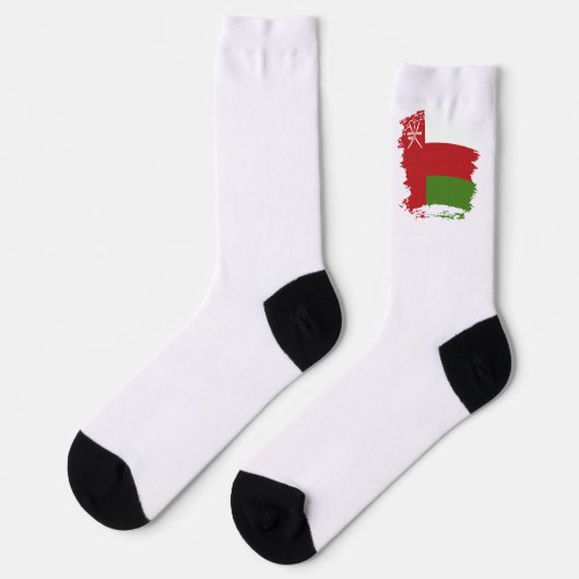 Oman-Flagge Socken (Linkes Detail)
