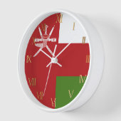 Oman-Flagge Uhr (Winkel)