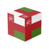Oman-Flagge Würfel (Rückseite Schrägansicht)