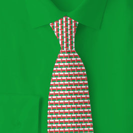 Oman-Flagge Ziegelmuster Krawatte