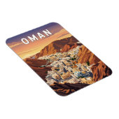 Oman Illustration Reise Kunst Vintage Magnet (Rechte Seite)