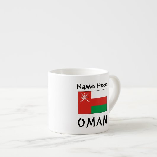 Oman Imani Flag Personalisiert Espressotasse (Vorderseite Rechts)