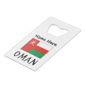 Oman Imani Flag Personalisiert Geldbeutel Flaschenöffner (Rückseite Schrägansicht)