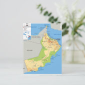 Oman-Karte 2 Postkarte (Stehend Vorderseite)