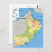 Oman-Karte 2 Postkarte (Vorne/Hinten)