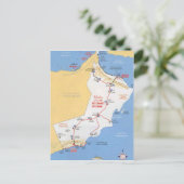 Oman-Karte Postkarte (Stehend Vorderseite)