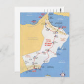 Oman-Karte Postkarte (Vorne/Hinten)