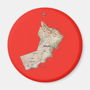 Oman-Karten-Magnet Magnet