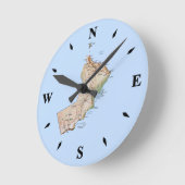 Oman Map Clock Runde Wanduhr (Winkel)