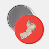 Oman Map Magnet (Vorderseite/Rückseite)