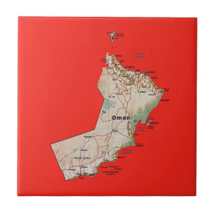 Oman Map Tile Fliese