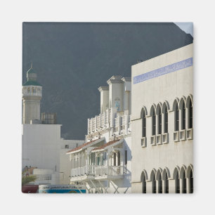 Oman, Maskat, Mutrah. Mutrah Corniche-Moschee und Magnet
