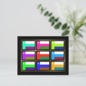 Oman Multihue Flags Postkarte (Stehend Vorderseite)