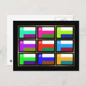 Oman Multihue Flags Postkarte (Vorne/Hinten)