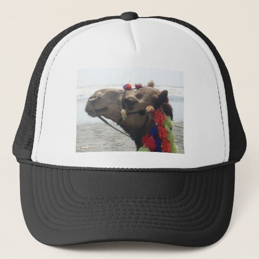 Oman Muscat Camel Foto Art Print Truckerkappe (Vorderseite)