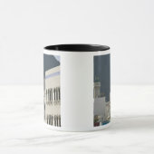 Oman, Muscat, Mutrah. Mutrah Corniche Moschee und Tasse (Zentrum)