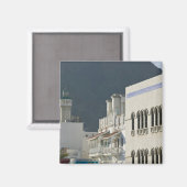 Oman, Muscat, Mutrah. Mutrah Corniche Mosque und Magnet (Vorderseite/Rückseite)