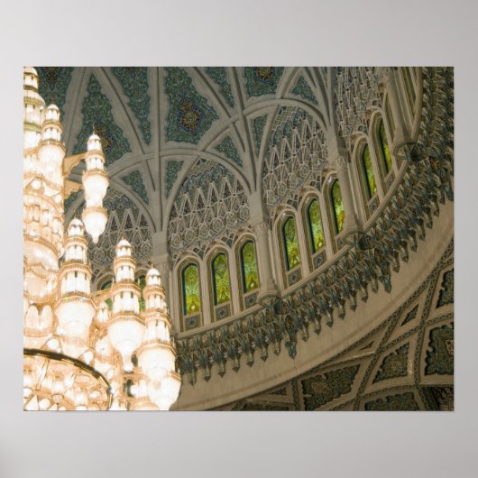 Oman, Muscat, Sultan-Qabus-Moschee Poster (Vorne)