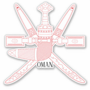 Oman National Emblem Patriotic Aufkleber