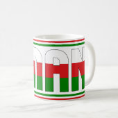 Oman National Flag Patriotic Kaffeetasse (VorderseiteRechts)