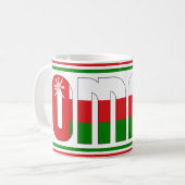 Oman National Flag Patriotic Kaffeetasse (Vorderseite Links)