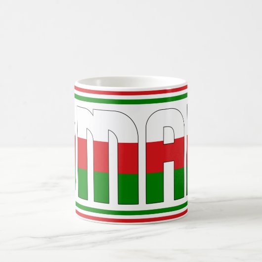 Oman National Flag Patriotic Kaffeetasse (Mittel)